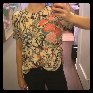Zara floral blouse